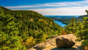 Været i mai 2025 i Acadia National Park, Maine