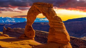 Været i juni 2025 i Arches National Park, Utah