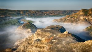 Været i juni 2025 i Theodore Roosevelt National Park, North Dakota