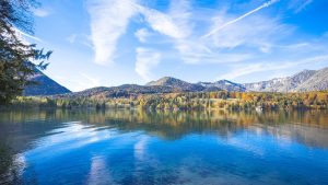 Været i februar 2025 i Walchensee, Tyskland