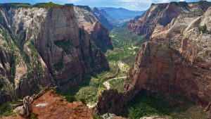 Været i april 2025 i Zion National Park, Utah