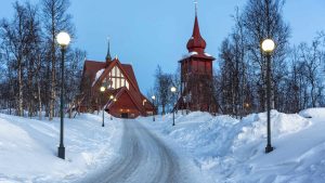 Været i november 2025 i Kiruna, Sverige